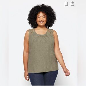 Stitch Fix Les Serein Nalu Crochet Detail Knit Tank